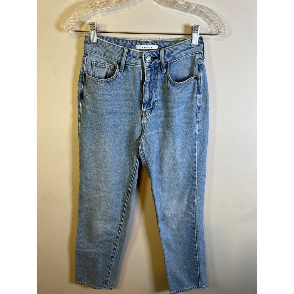 PacSun Womens Mom Jeans High Waisted Light Wash Blue Size 23